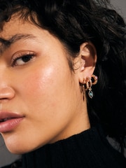 Gold Tone Jewelled Hoops and Stud Earrings Pack - Image 1 of 2