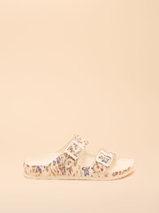 Joules Sunseeker Multi/White Printed EVA Sliders - Image 1 of 5