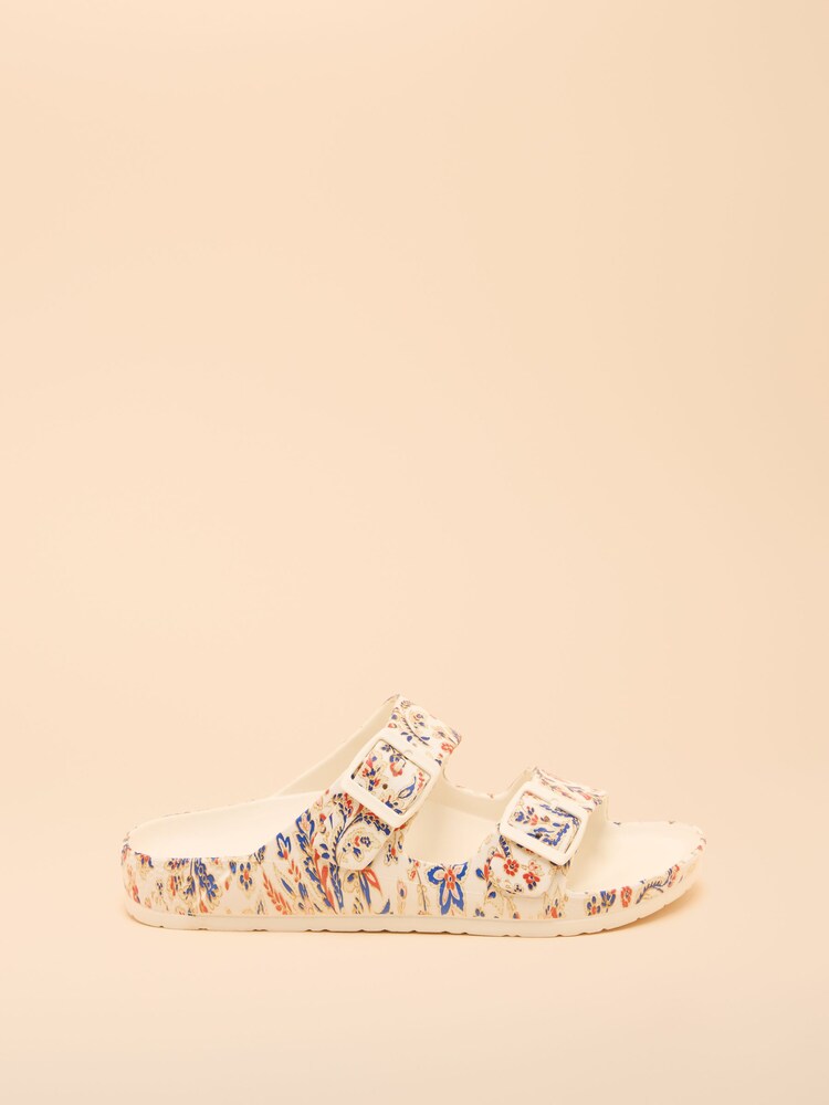 Joules Sunseeker Multi/White Printed EVA Sliders - Image 1 of 5