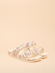 Joules Sunseeker Multi/White Printed EVA Sliders - Image 2 of 5