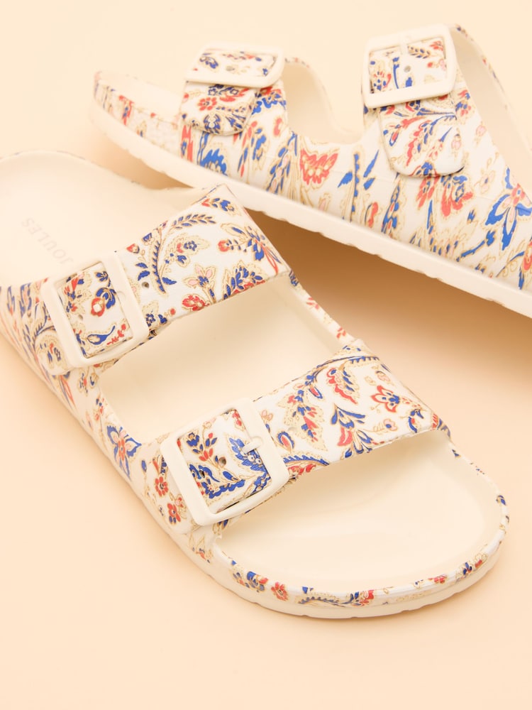Joules Sunseeker Multi/White Printed EVA Sliders - Image 5 of 5