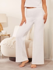 Lipsy Cosy Boucle Wide Leg Lounge Trousers - Изображение 2 из 3