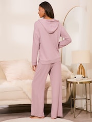 Lipsy Purple Super Soft Lounge Wide Leg Jogger - Image 1 of 6