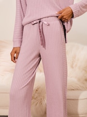 Lipsy Purple Super Soft Lounge Wide Leg Jogger - Image 3 of 6