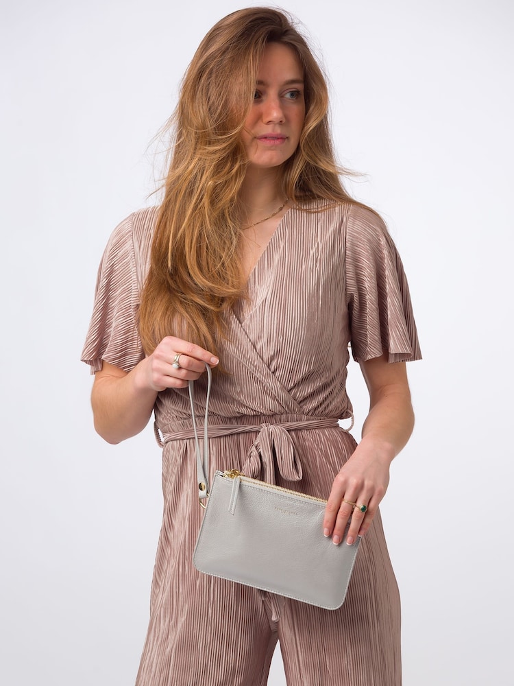 Pure Luxuries London Addison Nappa Leather Clutch Bag - Image 1 of 7