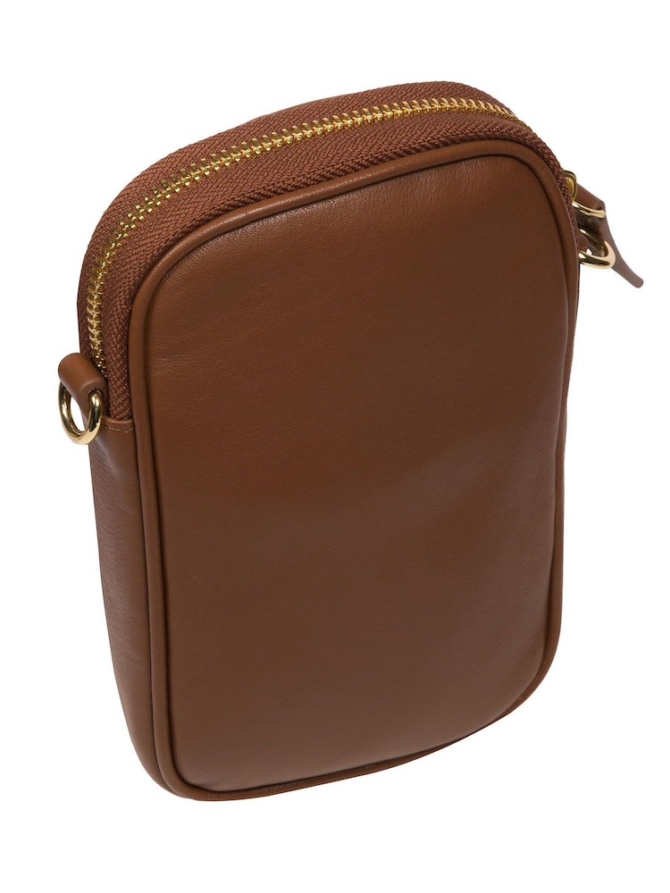Pure Luxuries London Alaina Nappa Leather Cross-Body Phone Bag - Image 2 of 5