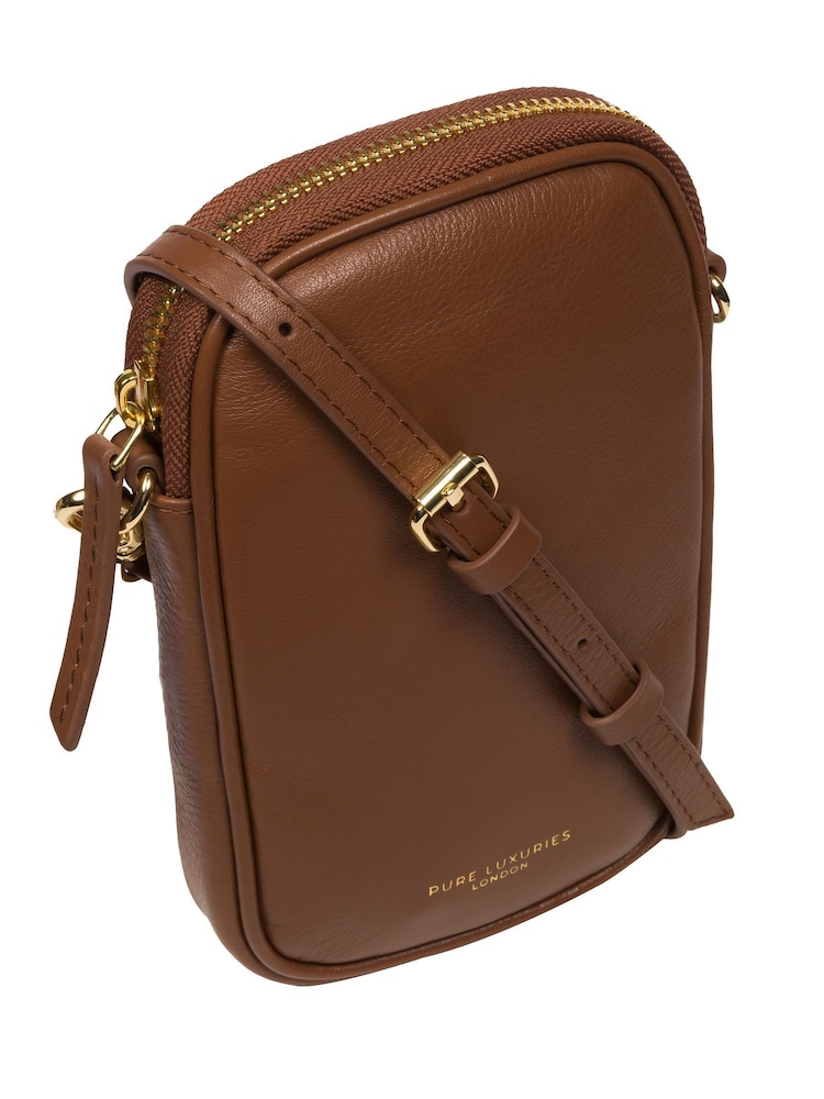 Pure Luxuries London Alaina Nappa Leather Cross-Body Phone Bag - Image 4 of 5