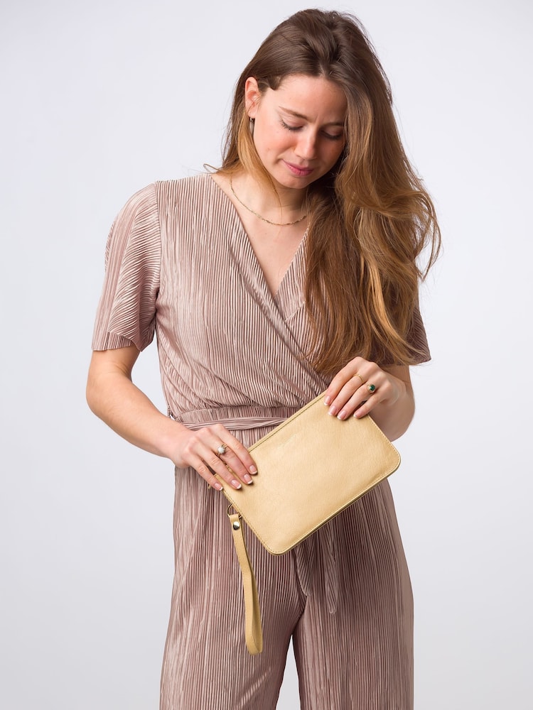 Gold - Pure Luxuries London Addison Clutch aus Nappaleder - Bild 2 von 7