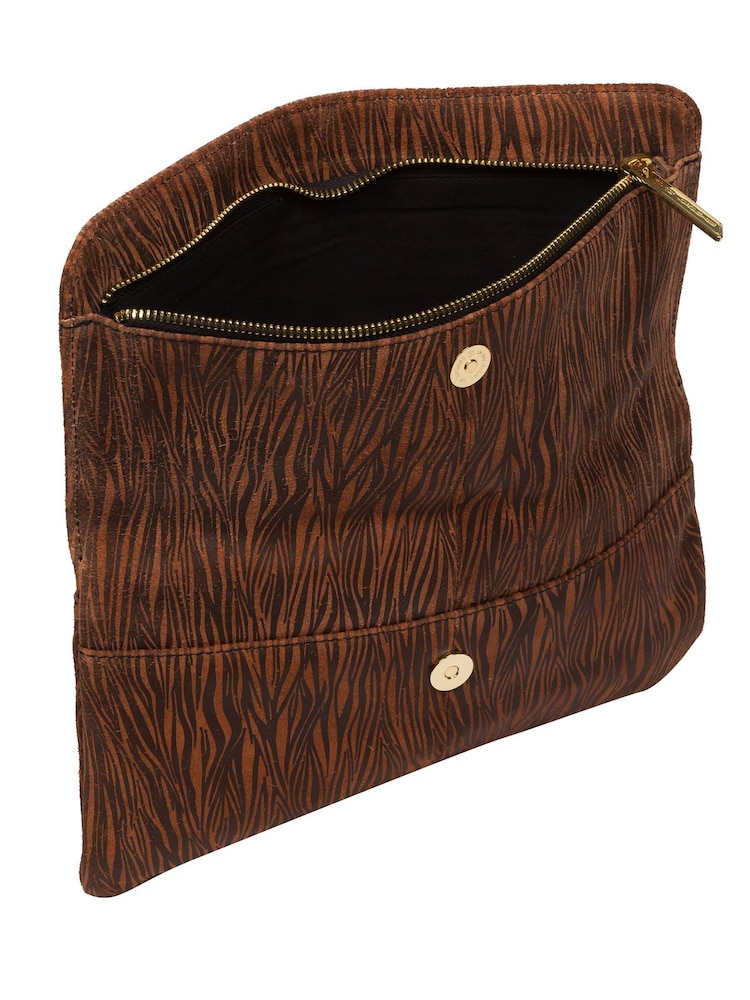 Pure Luxuries London Golders Leather Clutch Bag - Image 5 of 6