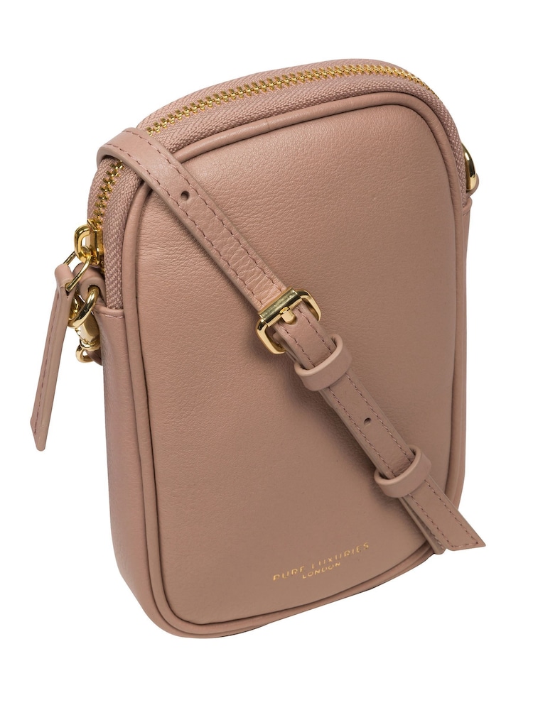 Pure Luxuries London Alaina Nappa Leather Cross-Body Phone Bag - Image 4 of 4