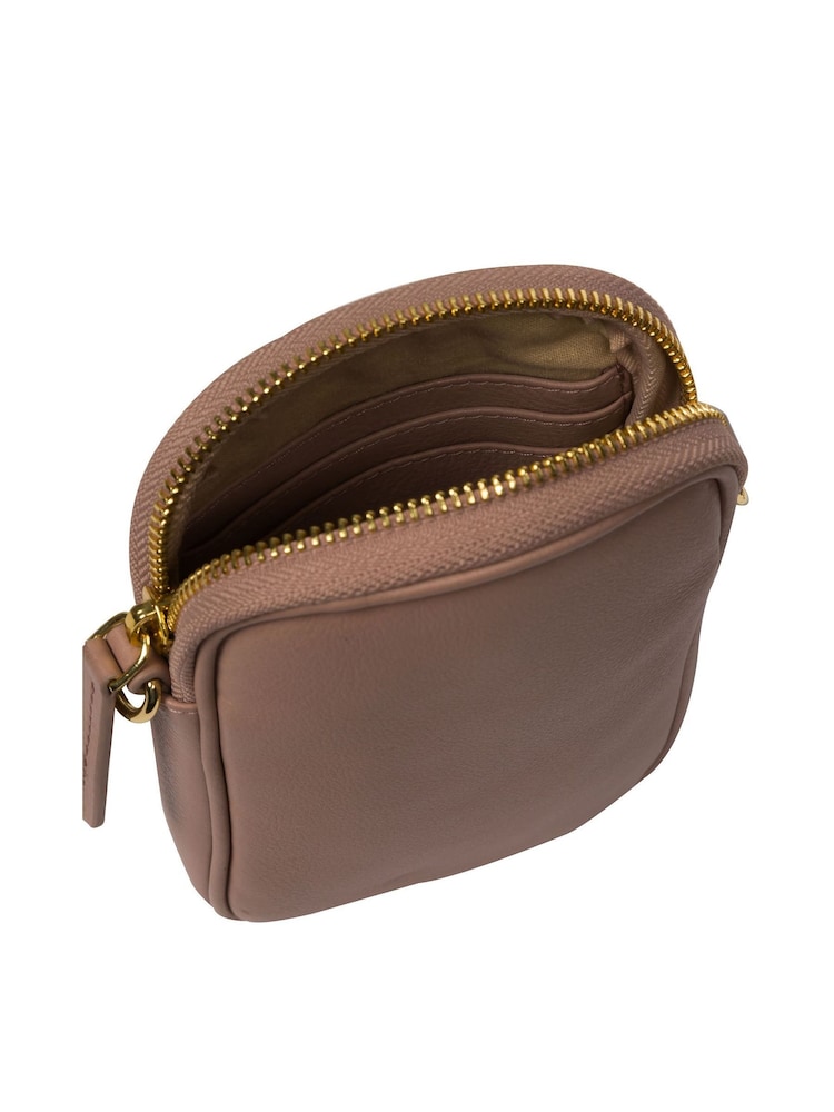 Rosa - Bolsa transversal para celular Pure Luxuries London Alaina em couro napa - Imagem 8 de 8 Rosa - Bolsa transversal para celular Pure Luxuries London Alaina em couro napa - Imagem 8 de 8