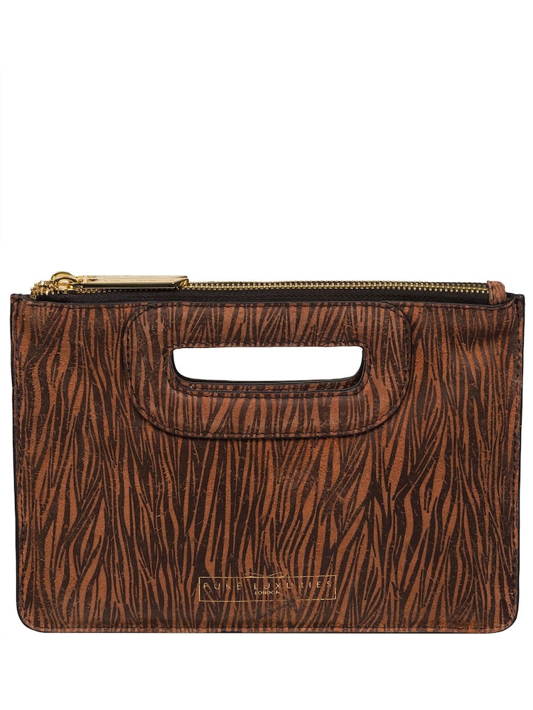 Pure Luxuries London Esher Leather Clutch Bag - Image 1 of 5