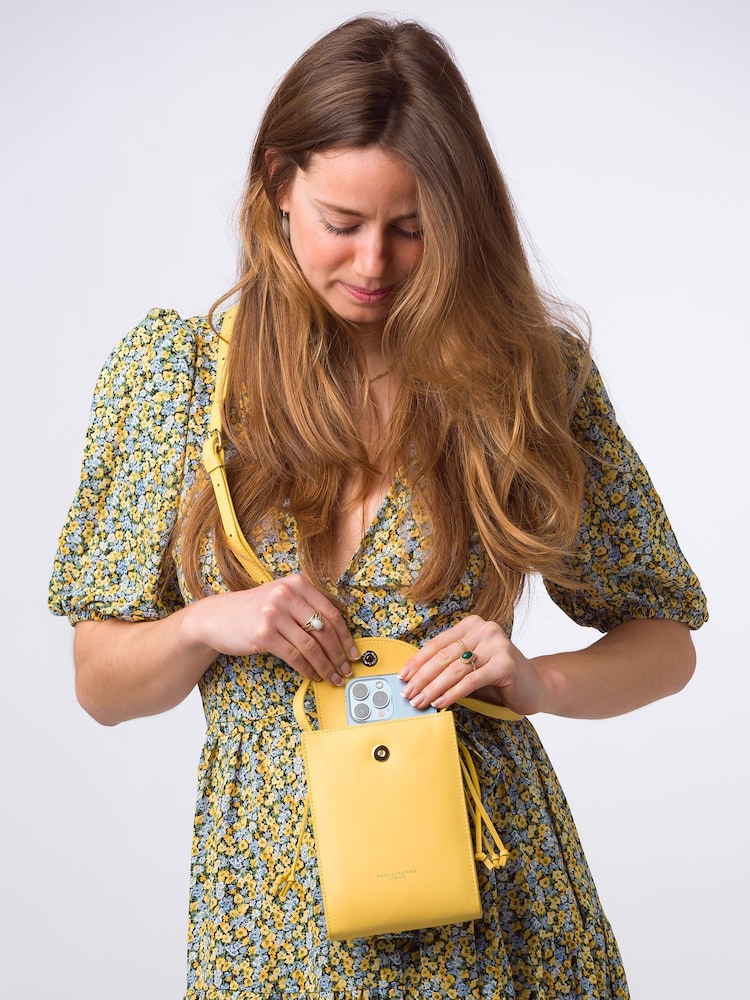 Pure Luxuries London Kiana Nappa Leather Cross-Body Phone Bag - Image 1 of 6