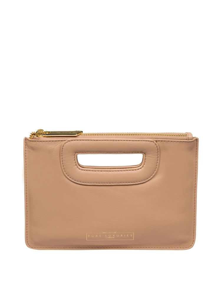Creme - Pure Luxuries London Esher Clutch aus Leder - Bild 1 von 6 Creme - Pure Luxuries London Esher Clutch aus Leder - Bild 1 von 6