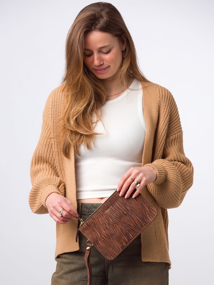 Pure Luxuries London Addison Nappa Leather Clutch Bag - Image 1 of 6