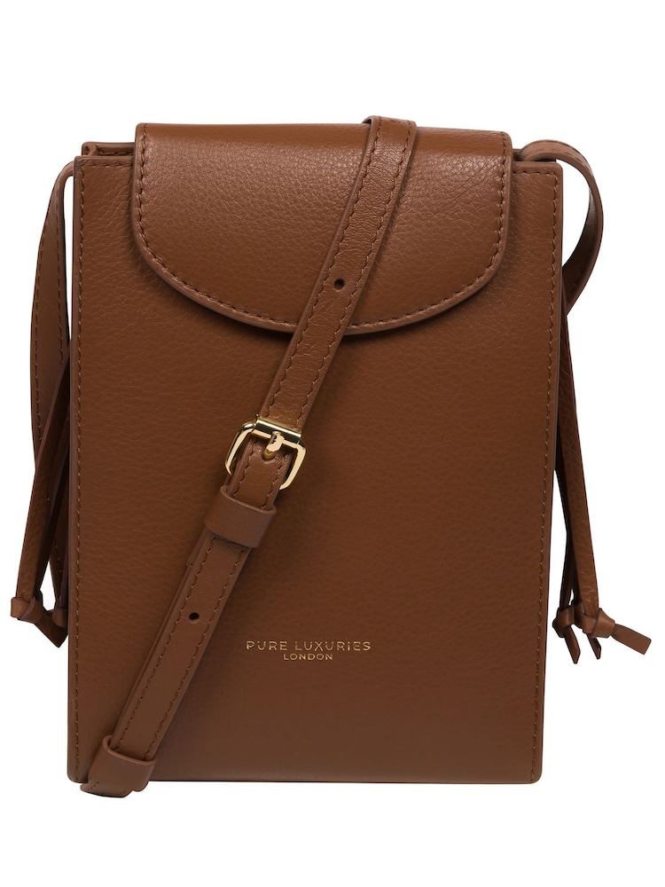 Pure Luxuries London Kiana Nappa Leather Cross-Body Phone Bag - Image 1 of 6