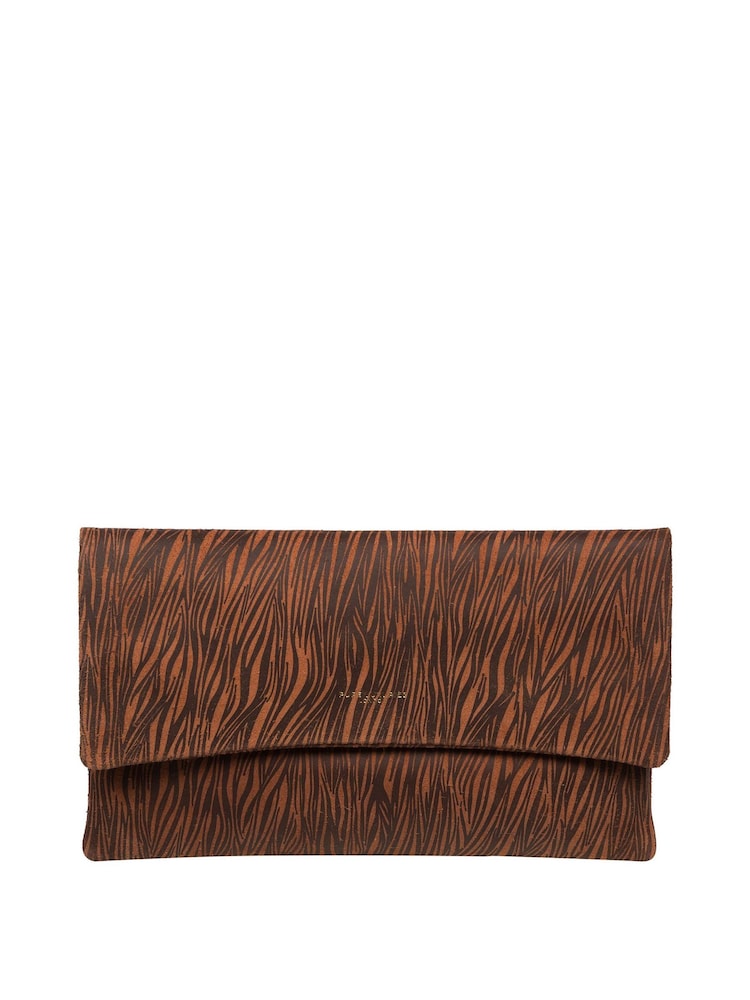 Animalprint/Braun - Pure Luxuries London Amelia Clutch aus Nappaleder - Bild 1 von 5