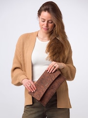 Animalprint/Braun - Pure Luxuries London Amelia Clutch aus Nappaleder - Bild 2 von 5