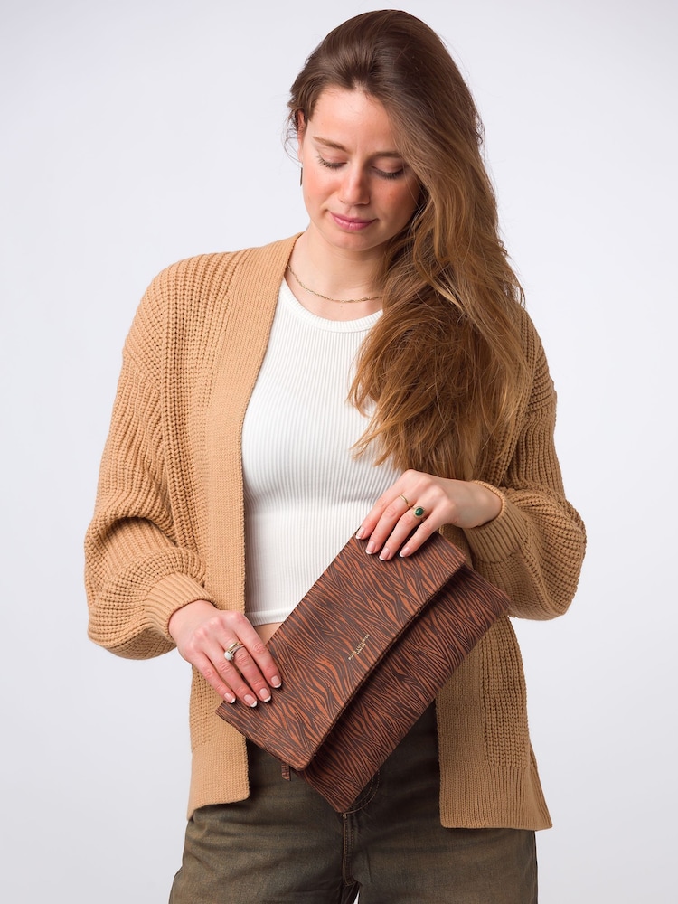 Animalprint/Braun - Pure Luxuries London Amelia Clutch aus Nappaleder - Bild 2 von 5