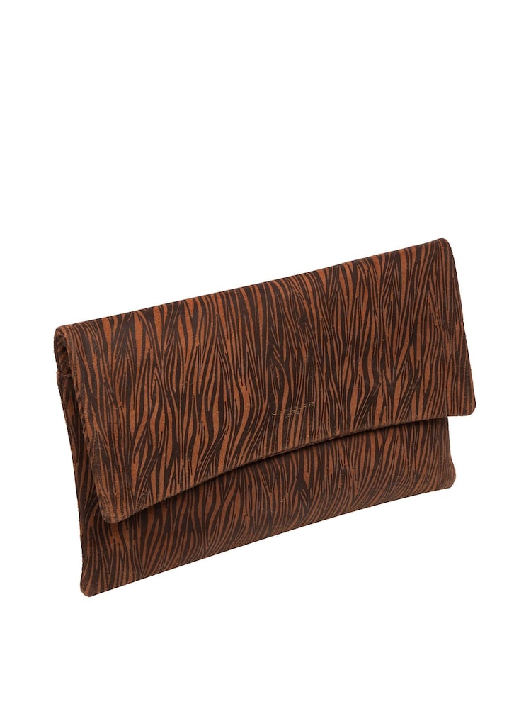 Animalprint/Braun - Pure Luxuries London Amelia Clutch aus Nappaleder - Bild 5 von 5