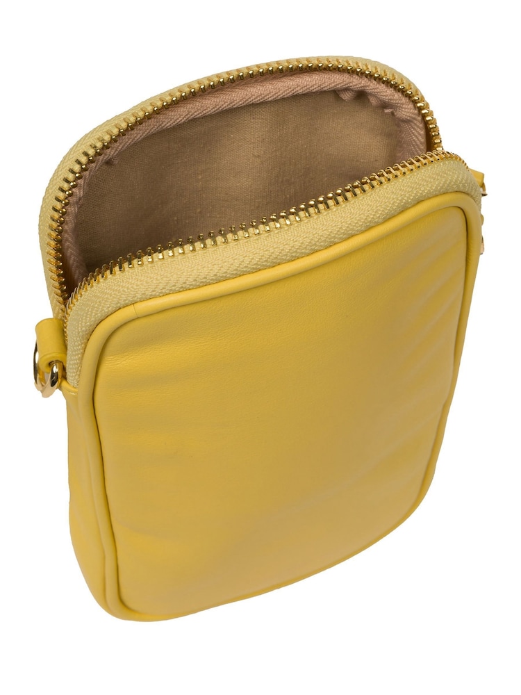 Pure Luxuries London Alaina Nappa Leather Cross-Body Phone Bag - Image 6 of 8