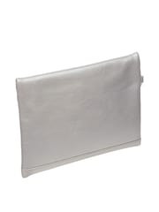 Silber - Pure Luxuries London Chalfont Leder-Clutch - Bild 3 von 6