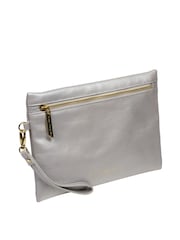 Silber - Pure Luxuries London Chalfont Leder-Clutch - Bild 4 von 6