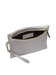 Silber - Pure Luxuries London Chalfont Leder-Clutch - Bild 5 von 6