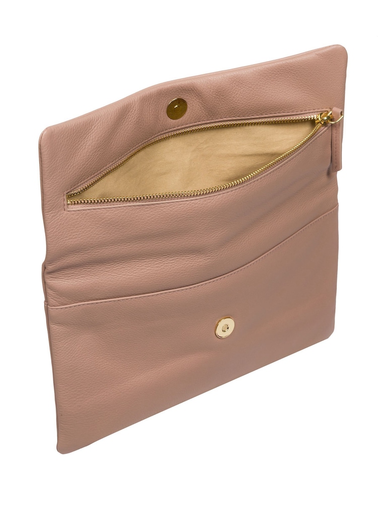 Pink - Pure Luxuries London Amelia Clutch aus Nappaleder - Bild 5 von 5