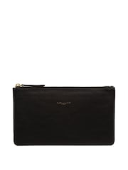 Schwarz - Pure Luxuries London Wilmslow Clutch aus Nappaleder - Bild 2 von 6