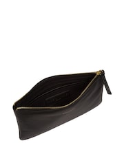 Schwarz - Pure Luxuries London Wilmslow Clutch aus Nappaleder - Bild 4 von 6
