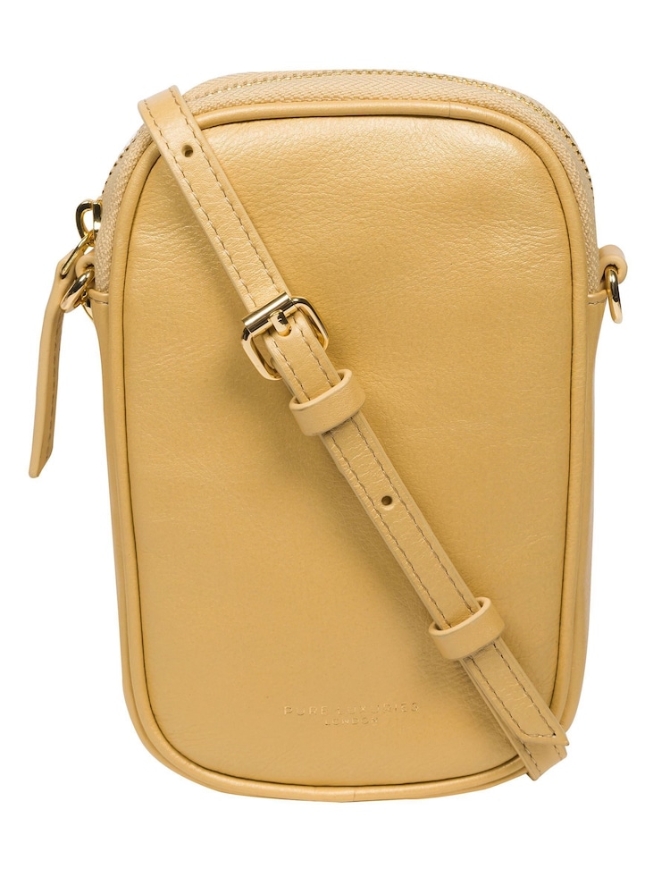 Pure Luxuries London Alaina Nappa Leather Cross-Body Phone Bag - Image 1 of 3