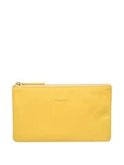 Gelb - Pure Luxuries London Wilmslow Clutch aus Nappaleder - Bild 1 von 6