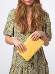 Gelb - Pure Luxuries London Wilmslow Clutch aus Nappaleder - Bild 2 von 6