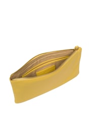 Gelb - Pure Luxuries London Wilmslow Clutch aus Nappaleder - Bild 4 von 6