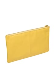 Gelb - Pure Luxuries London Wilmslow Clutch aus Nappaleder - Bild 5 von 6