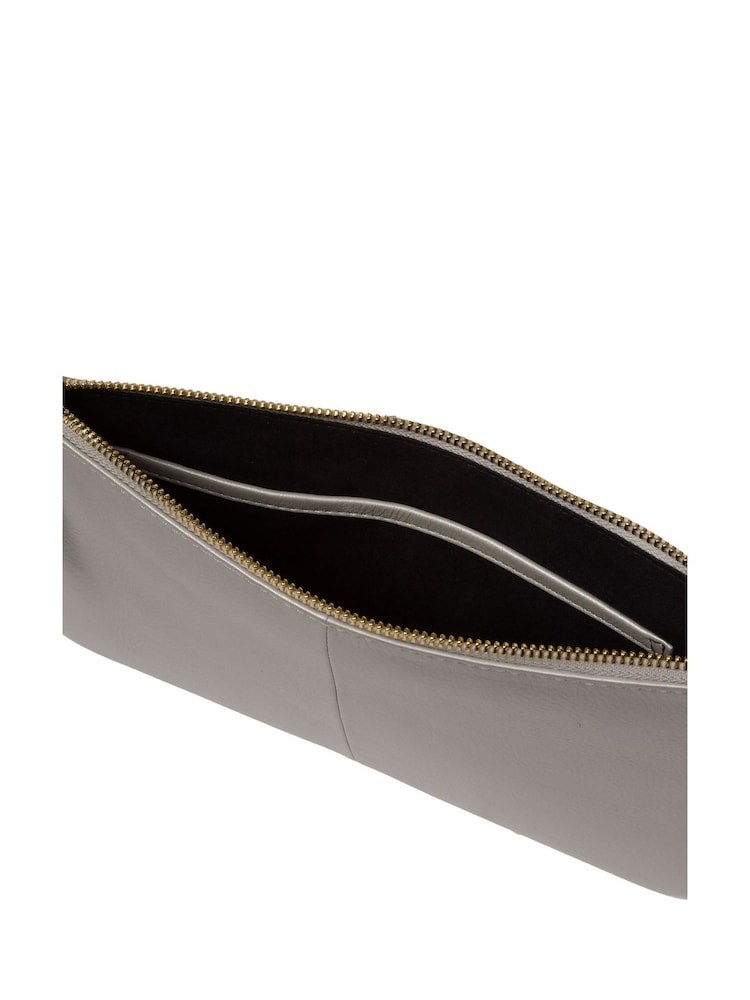 Silber - Pure Luxuries London Wilmslow Clutch aus Nappaleder - Bild 6 von 6