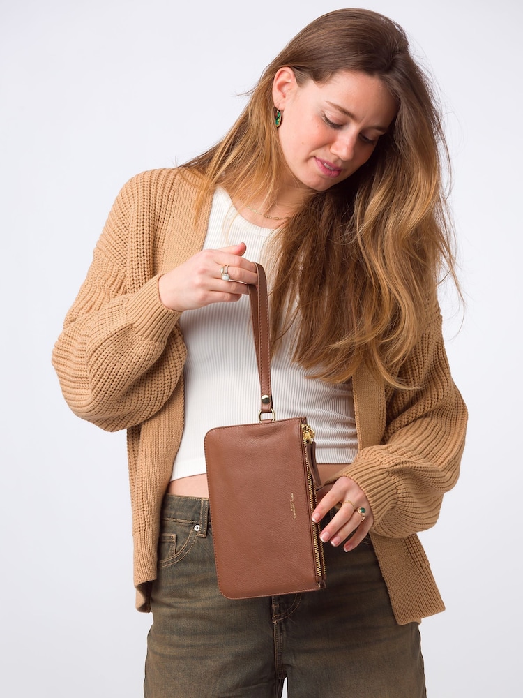 Pure Luxuries London Addison Nappa Leather Clutch Bag - Image 3 of 7