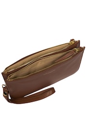 Dunkelbraun - Pure Luxuries London Addison Clutch aus Nappaleder - Bild 5 von 7