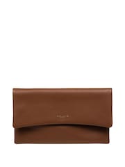 Dunkelbraun - Pure Luxuries London Amelia Clutch aus Nappaleder - Bild 1 von 5