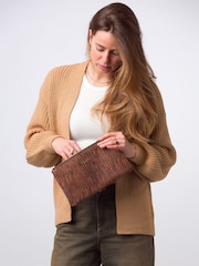 Pure Luxuries London Wilmslow Nappa Leather Clutch Bag - Image 1 of 6
