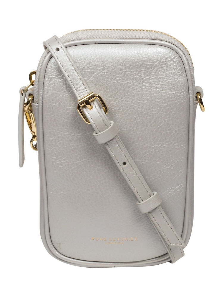Pure Luxuries London Alaina Nappa Leather Cross-Body Phone Bag - Image 1 of 8