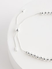 Silberfarben - Pully-Armband mit Sternperlen aus recyceltem Messingzink - Bild 4 von 4