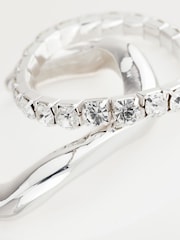 Silver Tone Sparkle Bangle Pack Made With Recycled Zinc and Brass - Image 6 of 6