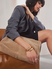 Gold Tone Wrap Around Hinge Cuff Bracelet - Image 4 of 4