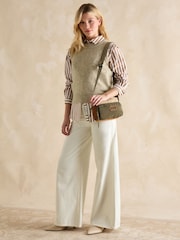 Joules Marlow Brown & Green Nylon Cross-Body Bag - Image 3 of 8