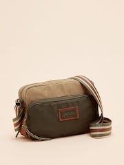 Joules Marlow Brown & Green Nylon Cross-Body Bag - Image 5 of 8