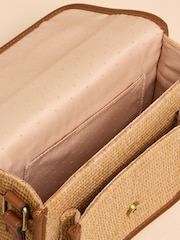 Joules Alderton Neutral Straw Cross Body Bag - Image 6 of 7