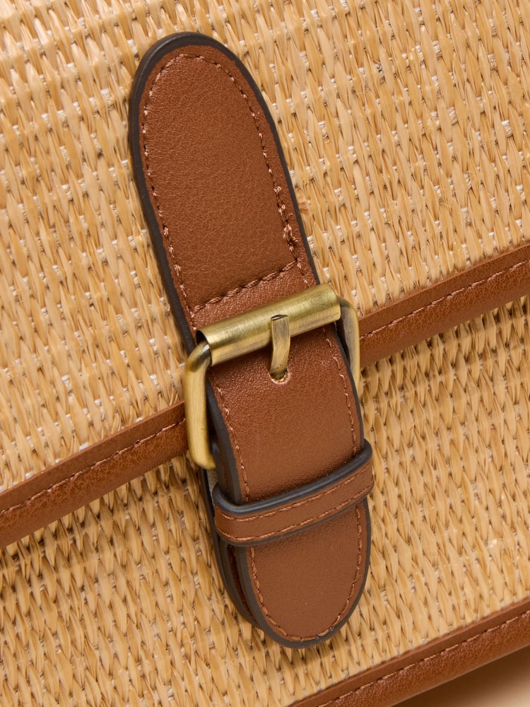 Joules Alderton Neutral Straw Cross Body Bag - Image 7 of 7