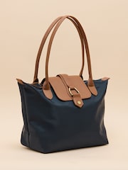 Joules Edie Navy Shopper Bag - Image 4 of 7